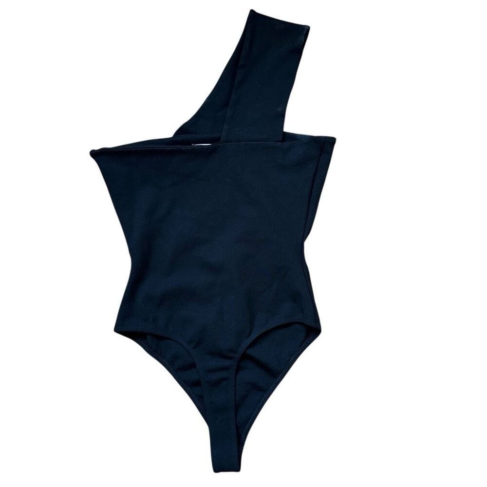 Superdown One Shoulder Black Bodysuit Size: Small - Picture 2 of 6